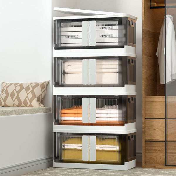 4 Pack Closet Organizers and Storage Bins with Lids