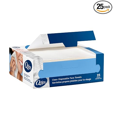 25-Count Q-tips Clean Disposable Face Towels