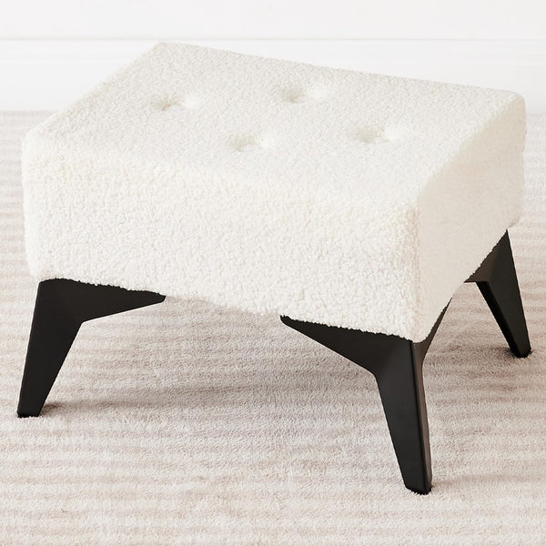 Ottoman Teddy Velvet Footstool