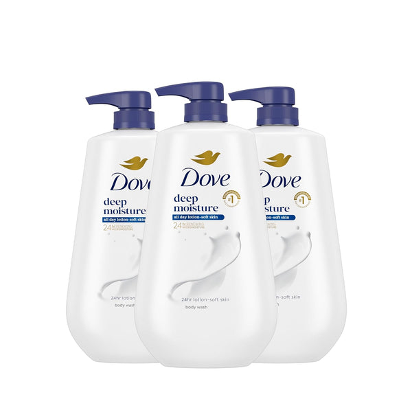 3 Big Bottles Dove Body Wash