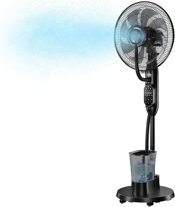 Misting Standing Fan with Humidifier and Timer