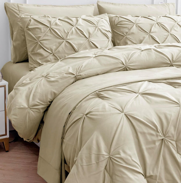 5 Piece Twin Size Pintuck Bed in a Bag Set