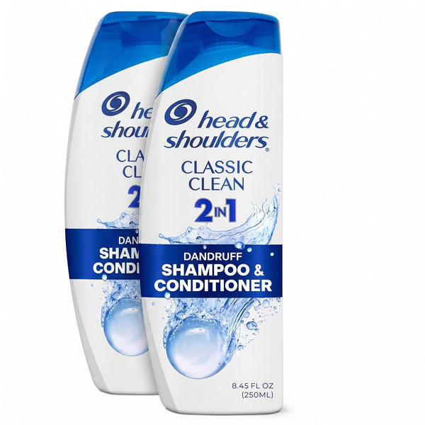 2 Bottles Head & Shoulders 2-in-1 Shampoo & Conditioner