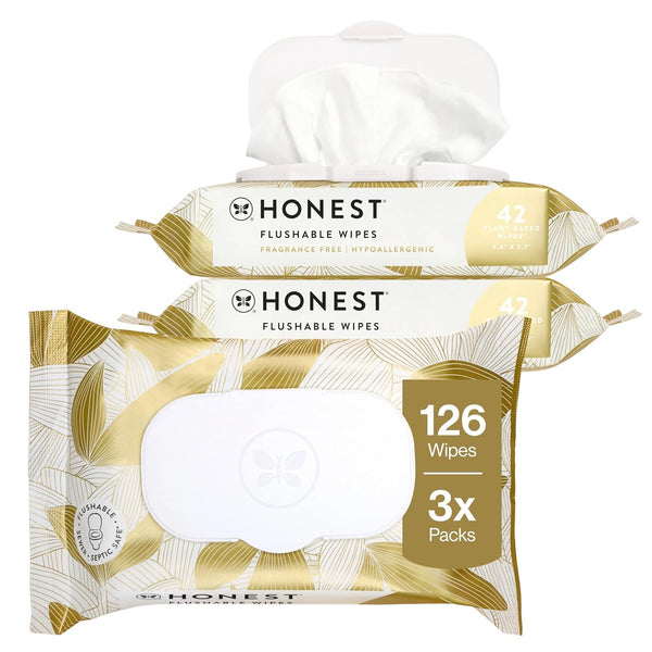 126 Honest Company Hypoallergenic Flushable Wipes
