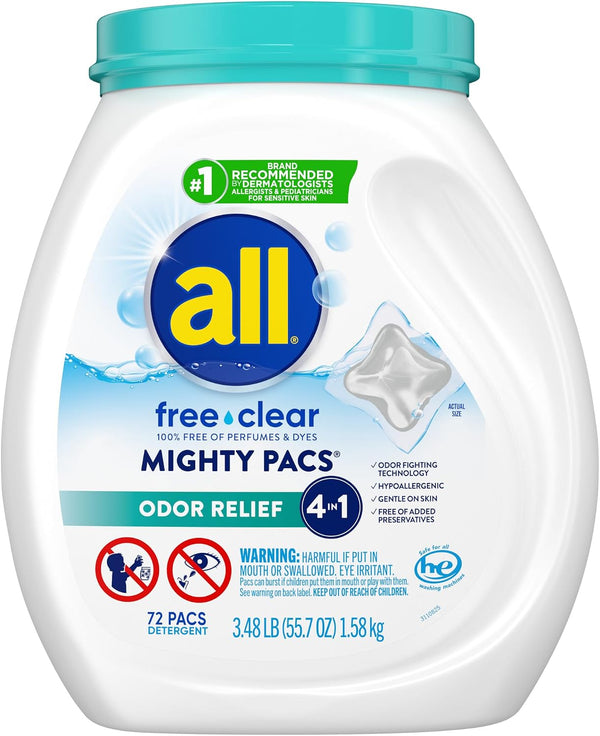 72 Count all Laundry Detergent Pacs