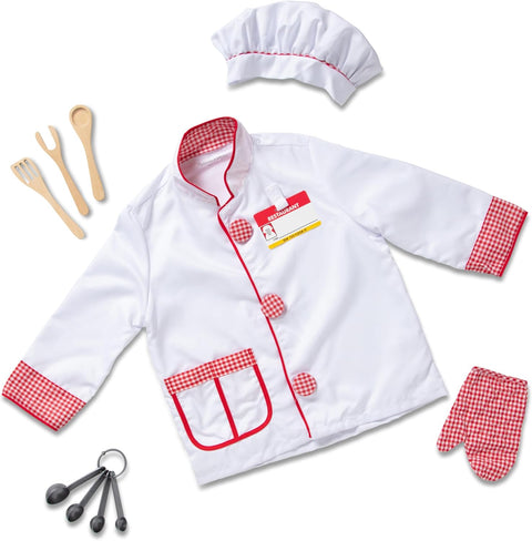 Melissa & Doug 8-Piece Chef Dress-Up Outfit