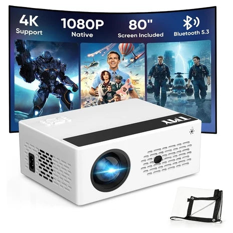 Mini Projector With 80" Screen
