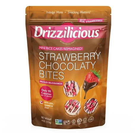 Drizzilicious Strawberry Chocolaty Mini Rice Cakes (4oz)