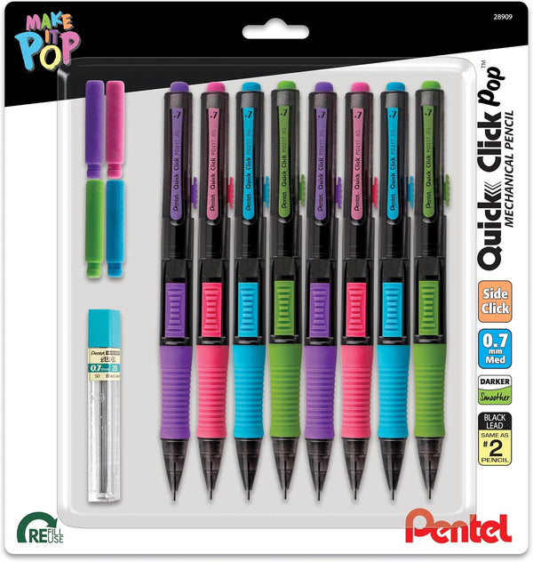8 Pentel Quick Click POP Mechanical Pencil