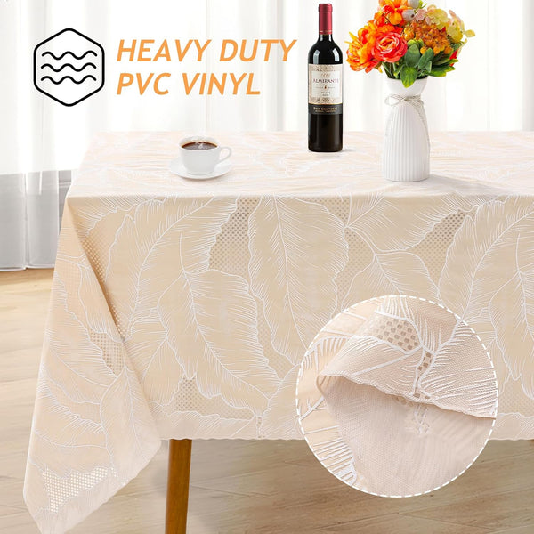 54x78-In Waterproof Lace PVC Vinyl Tablecloth