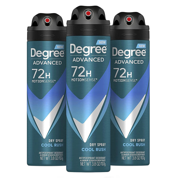3-Pack Degree Cool Rush Antiperspirant Dry Spray 3.8 Oz