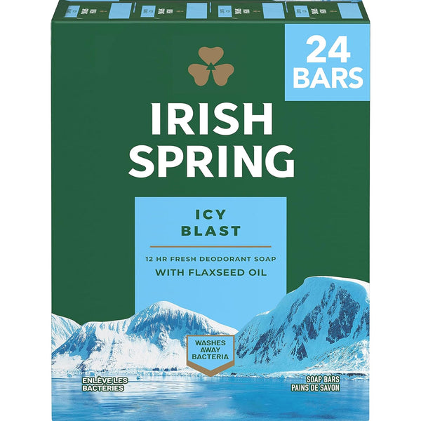 24 Irish Spring Icy Blast Bar Soap
