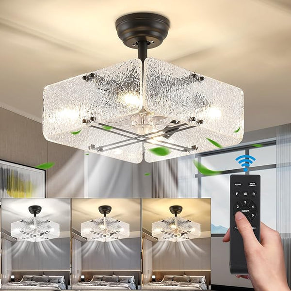 16-In Farmhouse Ceiling Fan Light Fixture