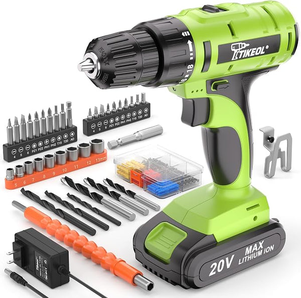 20V Cordless Pink Drill Set Battery Charger