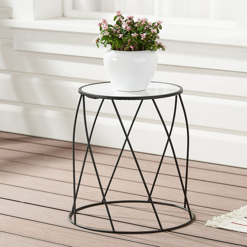 Better Homes & Gardens Round Faux Marble Top Plant Stand