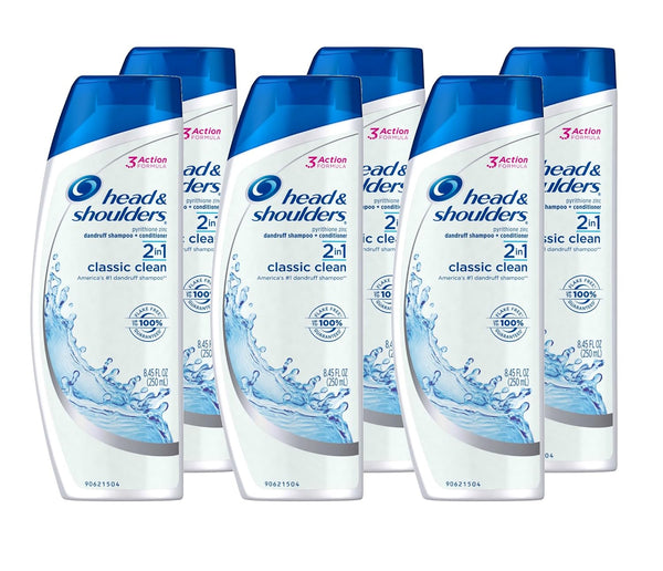 Pack of 6 Head and Shoulders Classic Clean 2-in-1 Anti-Dandruff