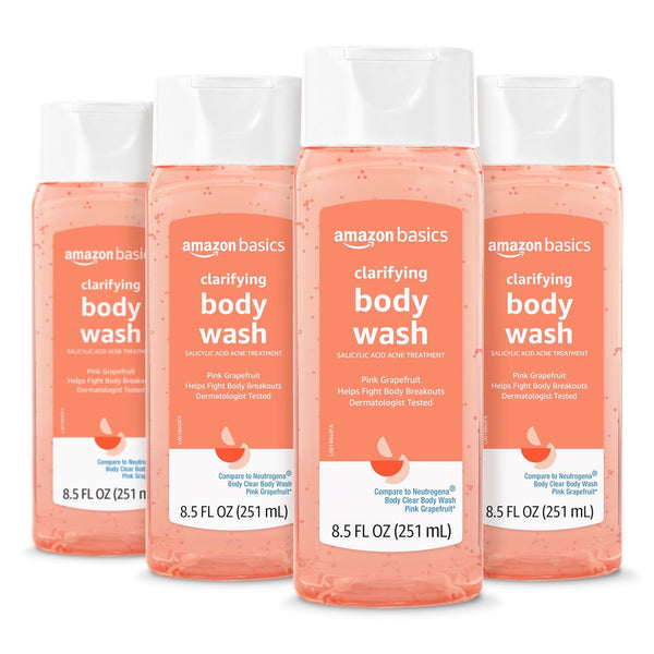 4 Pack Amazon Basics Salicylic Acid Body Wash