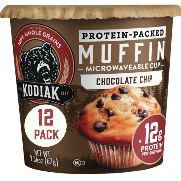 12 Pack Kodiak Cakes Chocolate Chip Minute Muffins