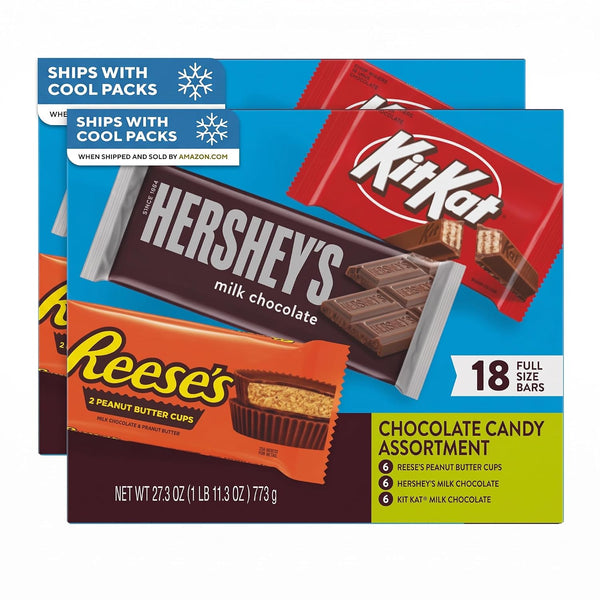 36 Hershey's Kit Kat & Reese's Milk Chocolate Full Size Bars (OU-D)