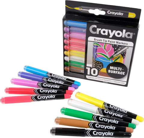 Crayola 10-Count Brush-Tip Acrylic Paint Markers