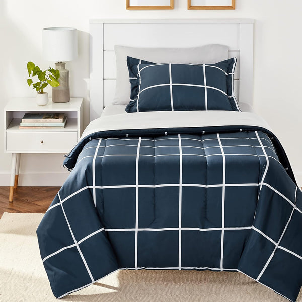 5 Piece Lightweight Microfiber Bed-in-a-Bag Comforter Bedding Set (Twin/Twin XL)