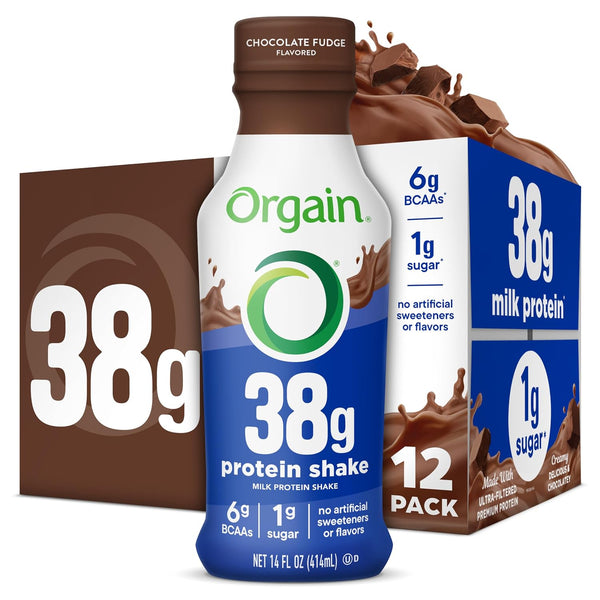 12 Bottles Orgain 38g High Protein Grass Fed Shakes