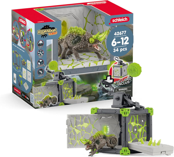 34-Piece Schleich Eldrador BattleCave Stone Chameleon Set