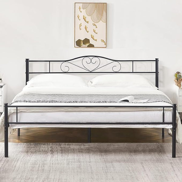 VECELO Metal Platform Bed Frame (Queen)