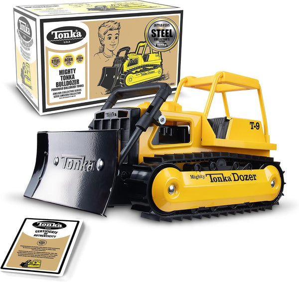 Tonka Retro Steel Metal Bulldozer Toy Truck