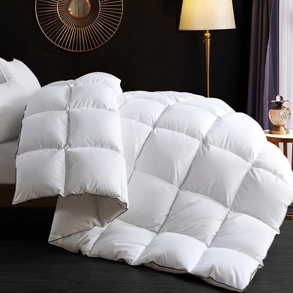 King Size Goose Down Duvet Insert w/ 100% Cotton Shell