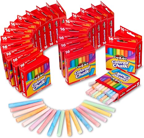 24-Pack Cra-Z-Art Colored Chalk Sticks Bulk Pack