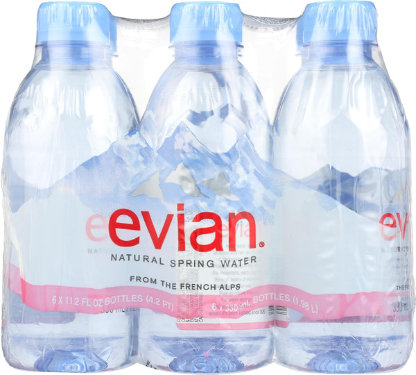 6 Bottles Evian Spring Water
