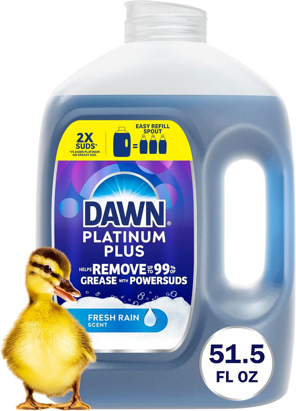 3 Bottles Of Dawn Platinum Plus PowerSuds Dish Soap