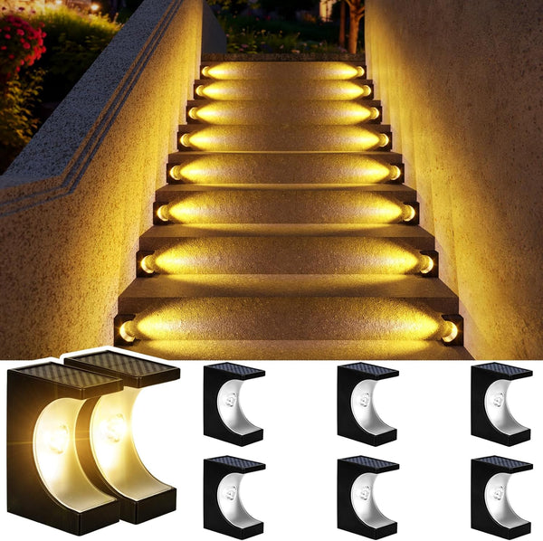 8 Pack Solar Deck Lights