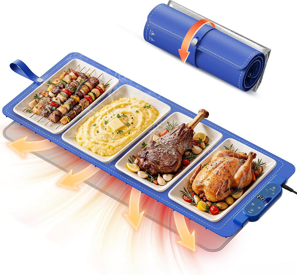 Extra Large Food Warming Mat with 7 Heat Levels