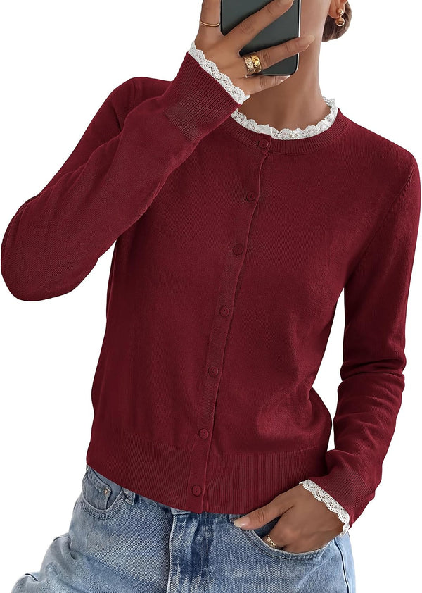 Women's Lace Cardigan Sweater (5 Colors)