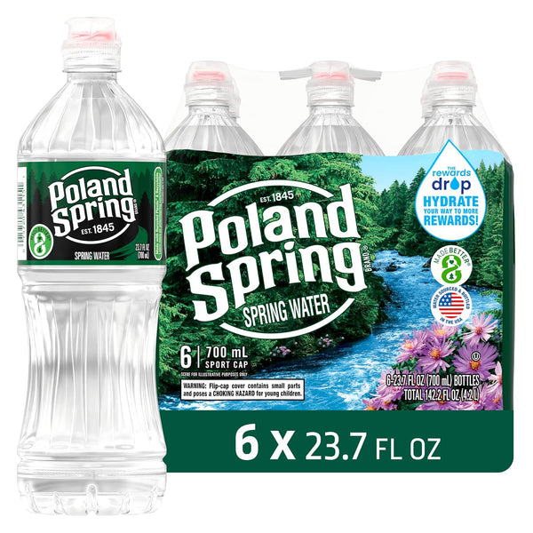 6 Bottles Poland Spring Maine Spring Water