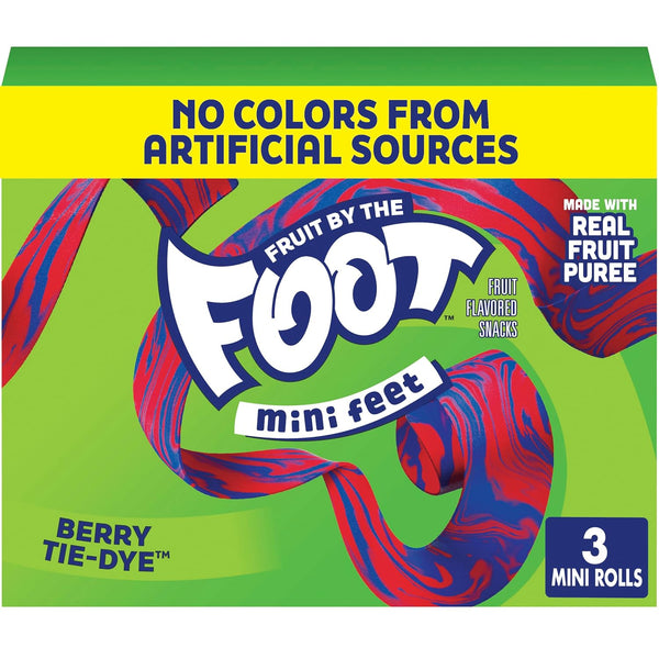 3 Count Fruit by the Foot Berry Tie Dye Mini Snacks
