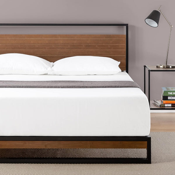 Zinus Bamboo & Metal Platform Bed Frame