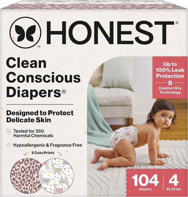104-Count Size 4 The Honest Company Daytime Diapers