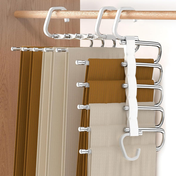 1 Pack Space Saving Metal Pants Hanger Organizer