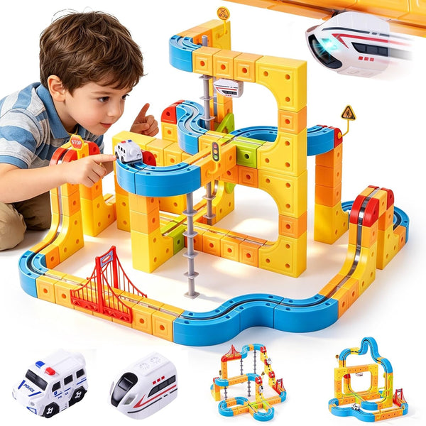 159-Piece Electric Train Set w/ 3D Flexible Race Track