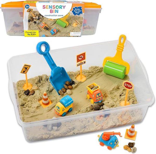 Creativity for Kids Sensory Bin: Construction Zone Playset