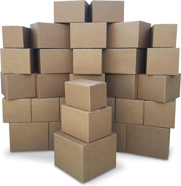 30-Pack Cardboard Moving Boxes (Assorted)
