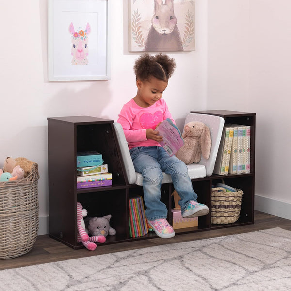 KidKraft Wooden Bookcase with Reading Nook