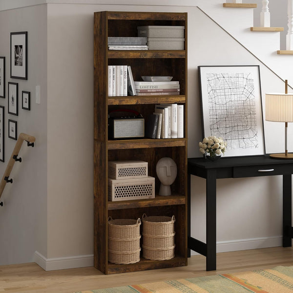 Furinno Jaya Enhanced Home 5-Tier Shelf Bookcase