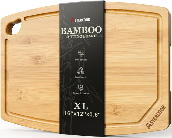 Astercook Large Bamboo Cutting Board