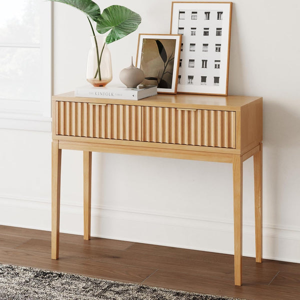 Nathan James Wood Accent Storage Console Table