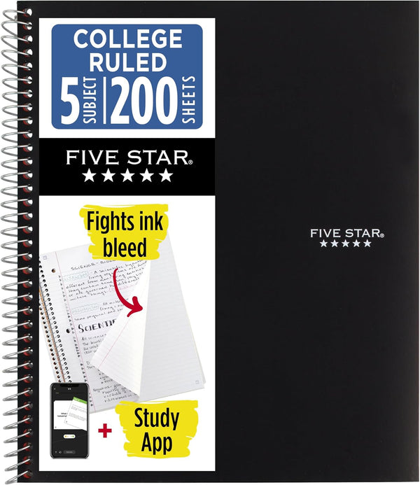 Five Star 5-Subject Spiral Notebook