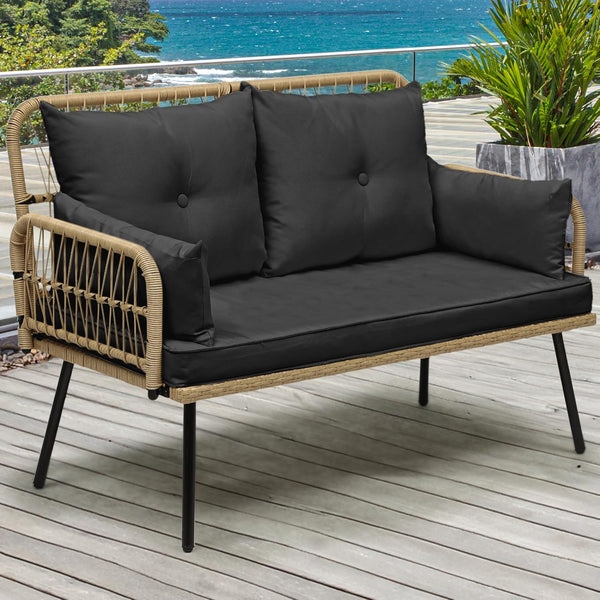 Patio Furniture Wicker Outdoor Loveseat